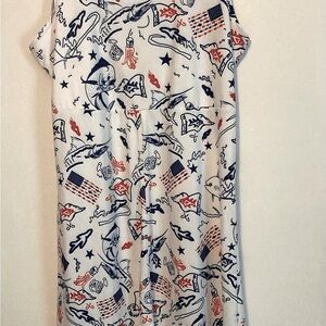 Sundress SZ L Red white and blue Sleeveless dress